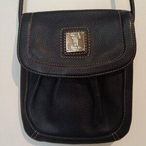 Vintage Tignanello Y2K Navy Premium Leather Crossbody Purse Magnetic Closure
